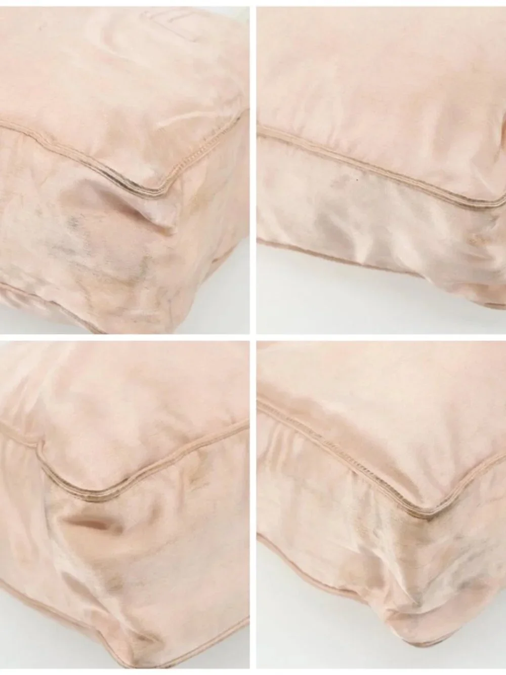 CHANEL Tote Bag Satin Gold Pink CC Auth bs35157